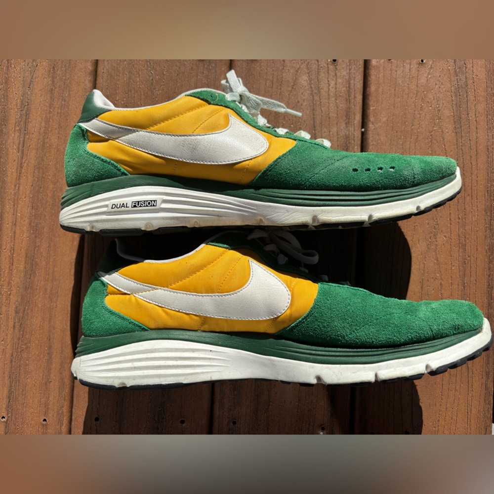 Men’s size 15 Nike Dual Fusion Green and Yellow Athletic Shoes